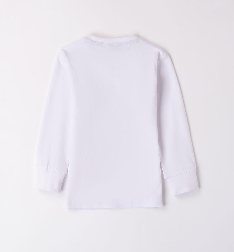 Boys' crew neck top BIANCO-0113