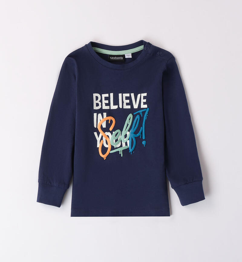 Boys' crew neck top NAVY-3547