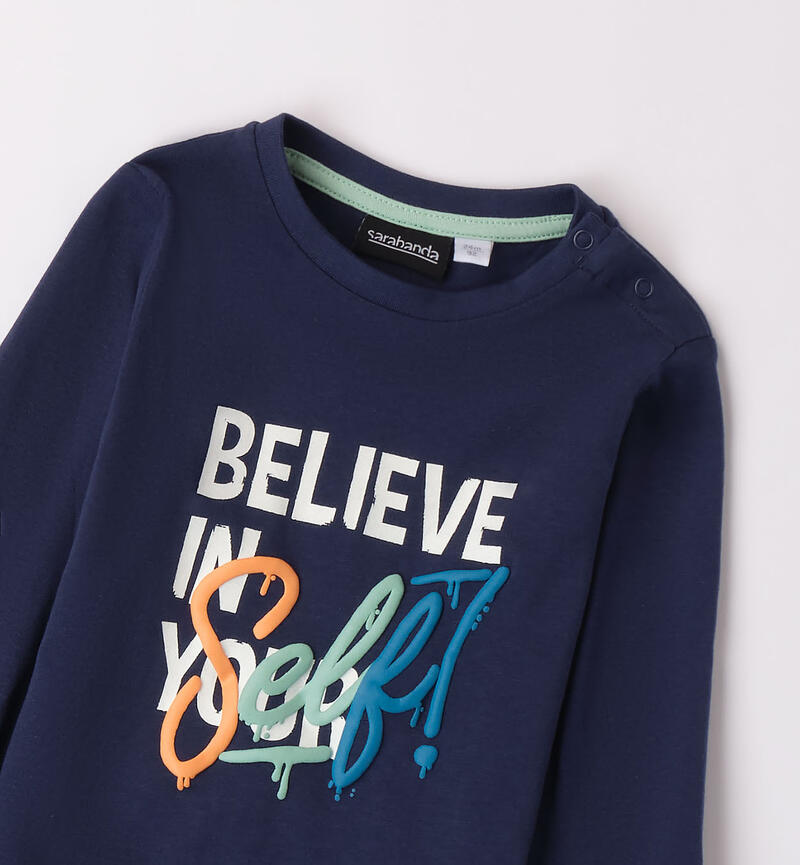 Boys' crew neck top NAVY-3547