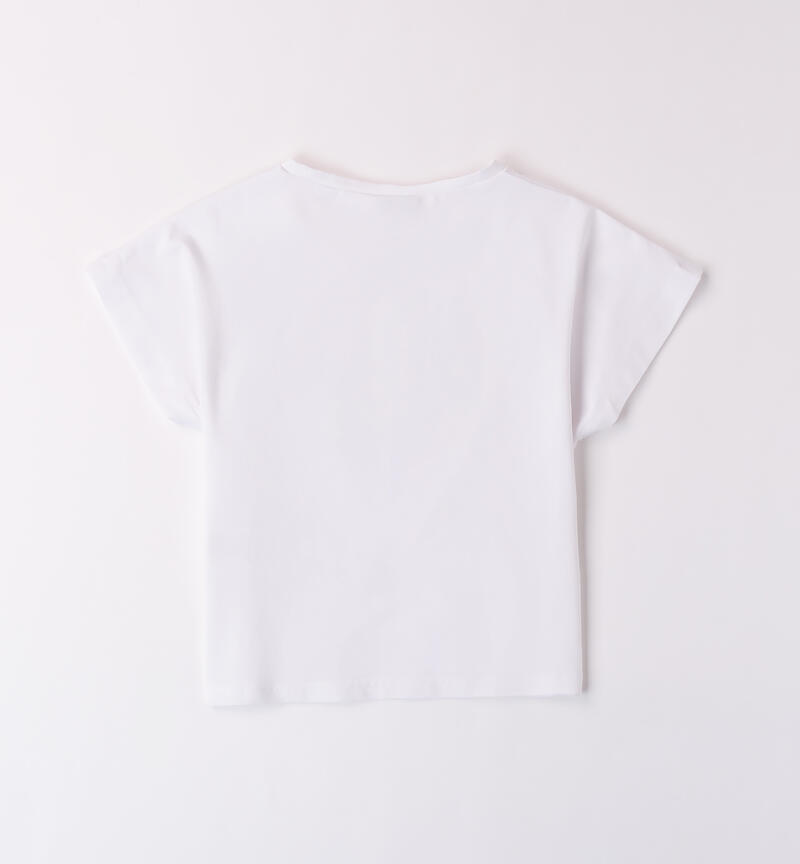 Girl short-sleeved T-shirt BIANCO-0113