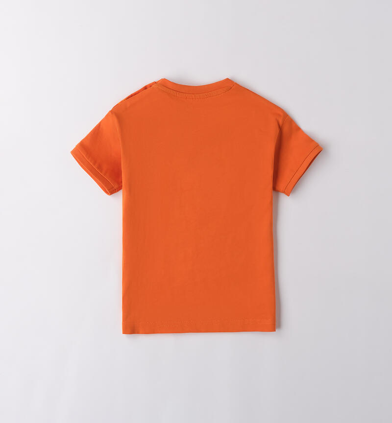 Boy's short-sleeved T-shirt ORANGE-1827