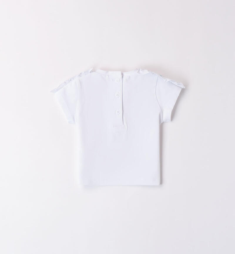 Girls' short-sleeved top BIANCO-0113