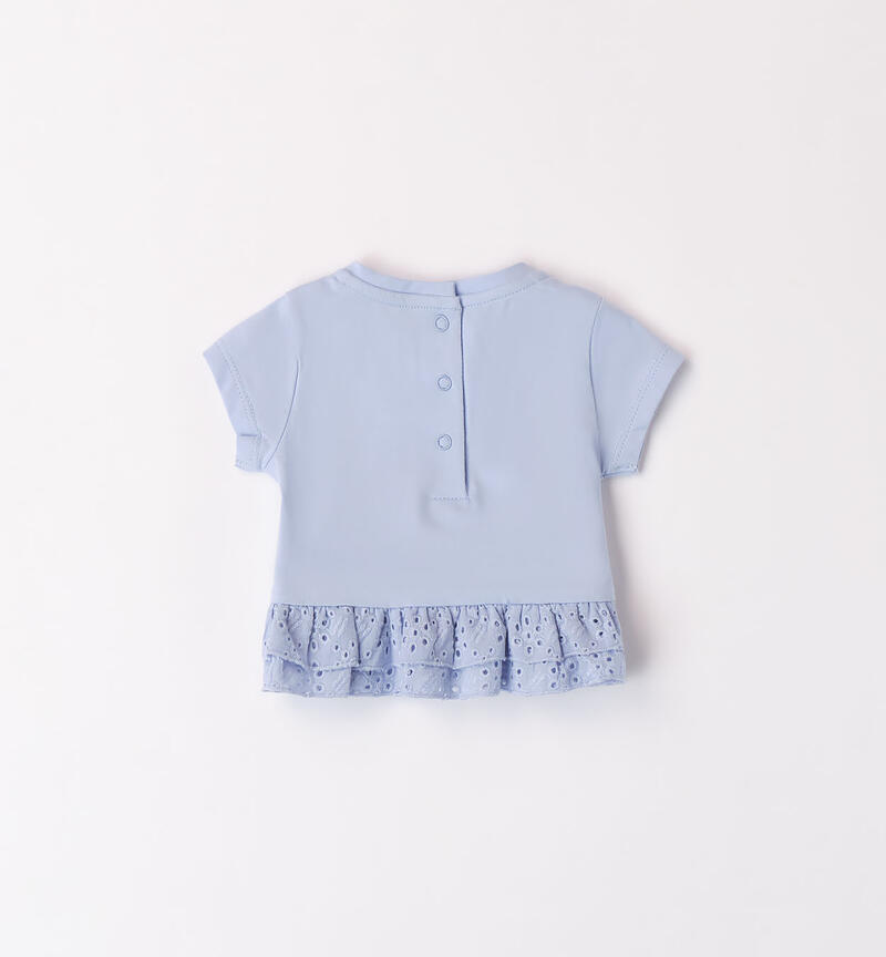 Girls' short-sleeved top AZZURRO-3661