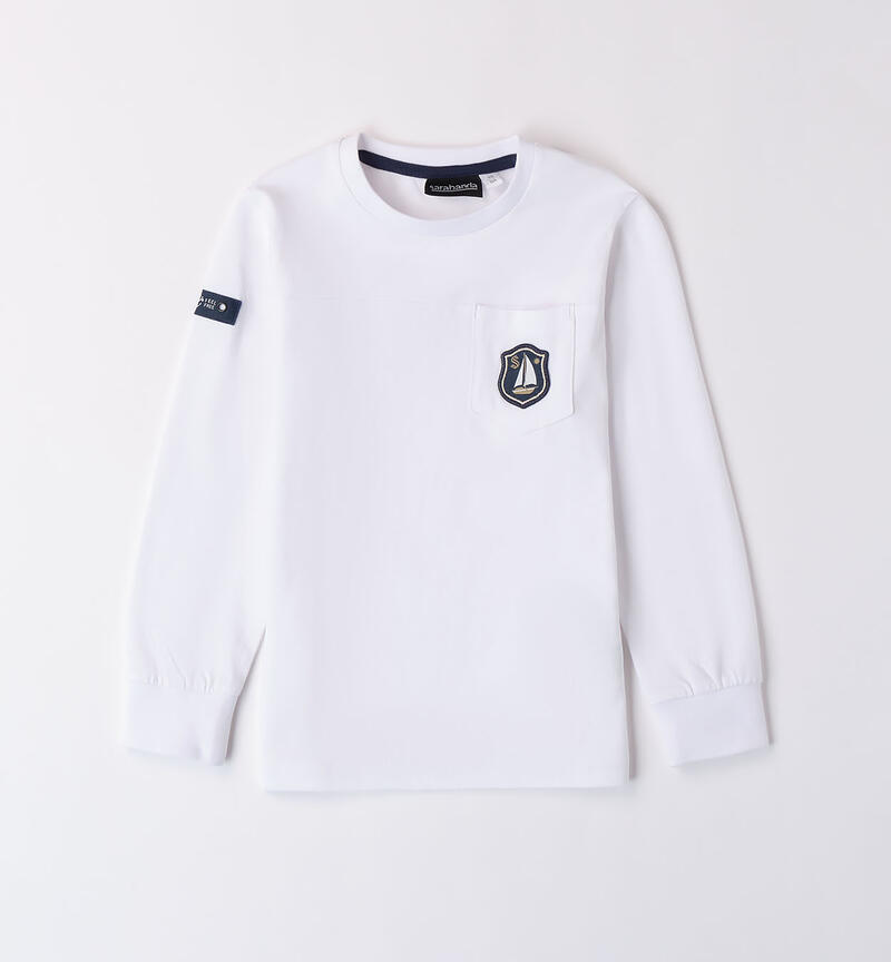 Boys' long-sleeved top BIANCO-0113