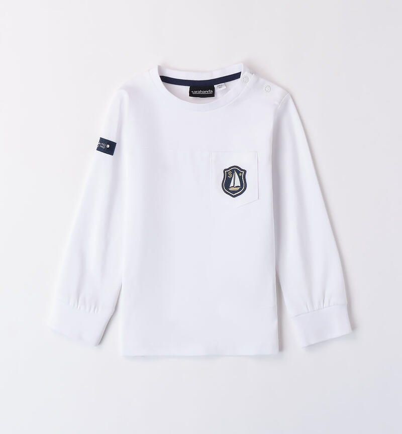 Boys' long-sleeved top BIANCO-0113