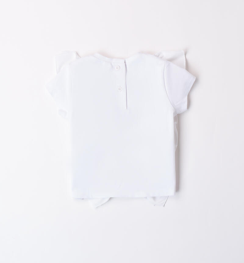 Girls' sleeveless T-shirt BIANCO-0113