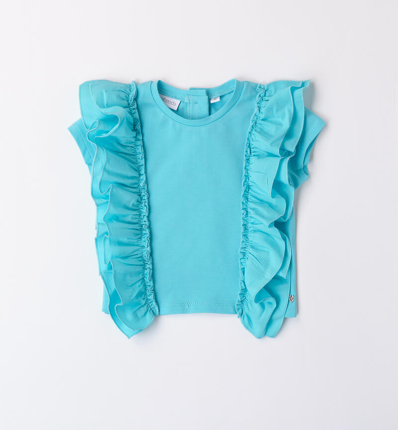 Girls' sleeveless T-shirt TURCHESE-4412
