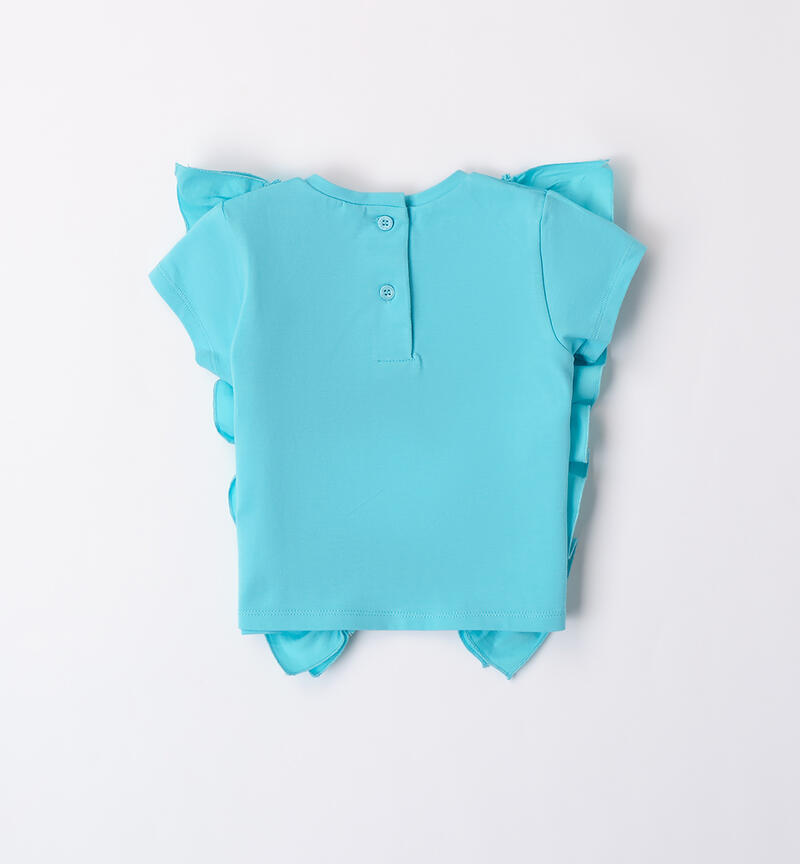 Girls' sleeveless T-shirt TURCHESE-4412