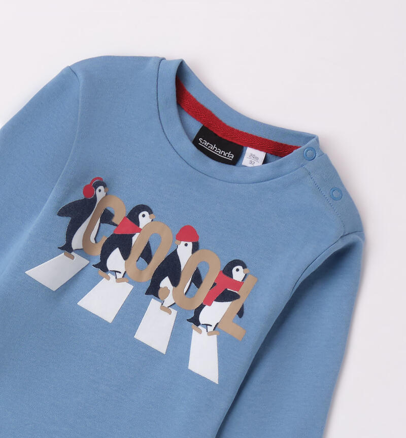 Maglietta pinguini per bambino da 9 mesi a 8 anni Sarabanda AVION-3716