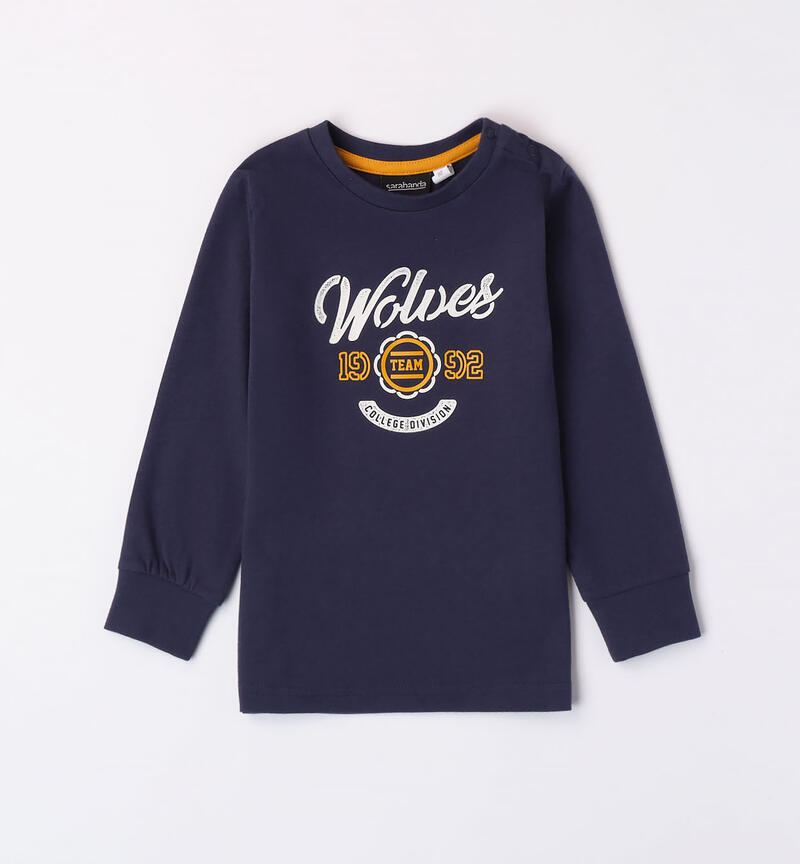 Sarabanda sporty t-shirt for boys from 9 months to 8 years NAVY-3854