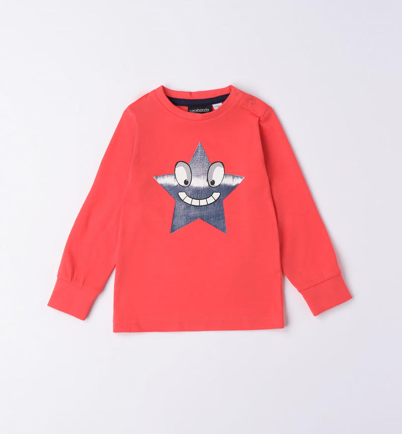 Maglietta stella bambino da 9 mesi a 8 anni Sarabanda ROSSO-2152
