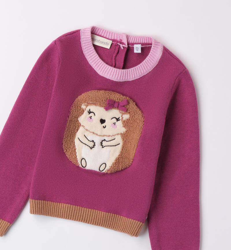 Sweater with hedgehog for girls ORCHIDEA-2834