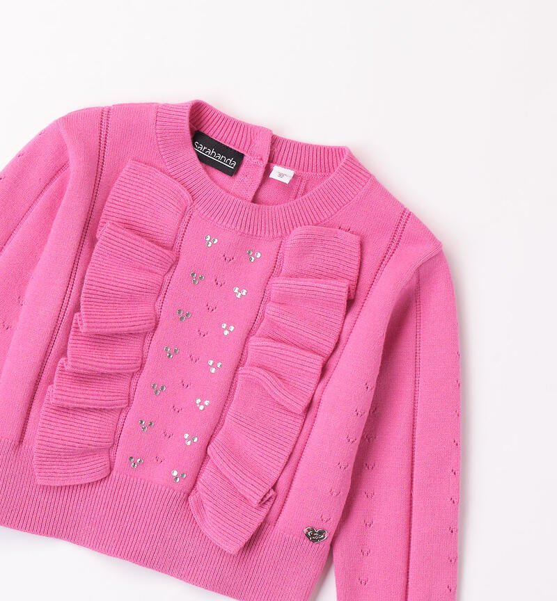 Girls' pink jumper ROSA-2417