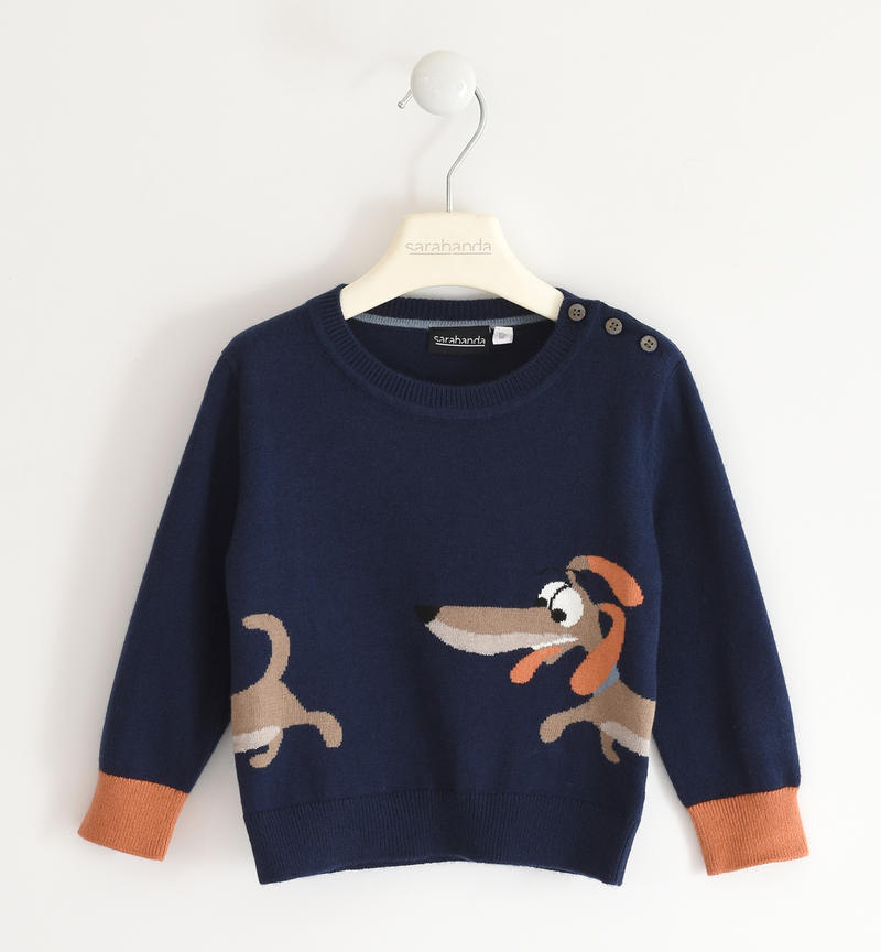 Maglione bambino in tricot da 9 mesi a 8 anni Sarabanda NAVY-3854