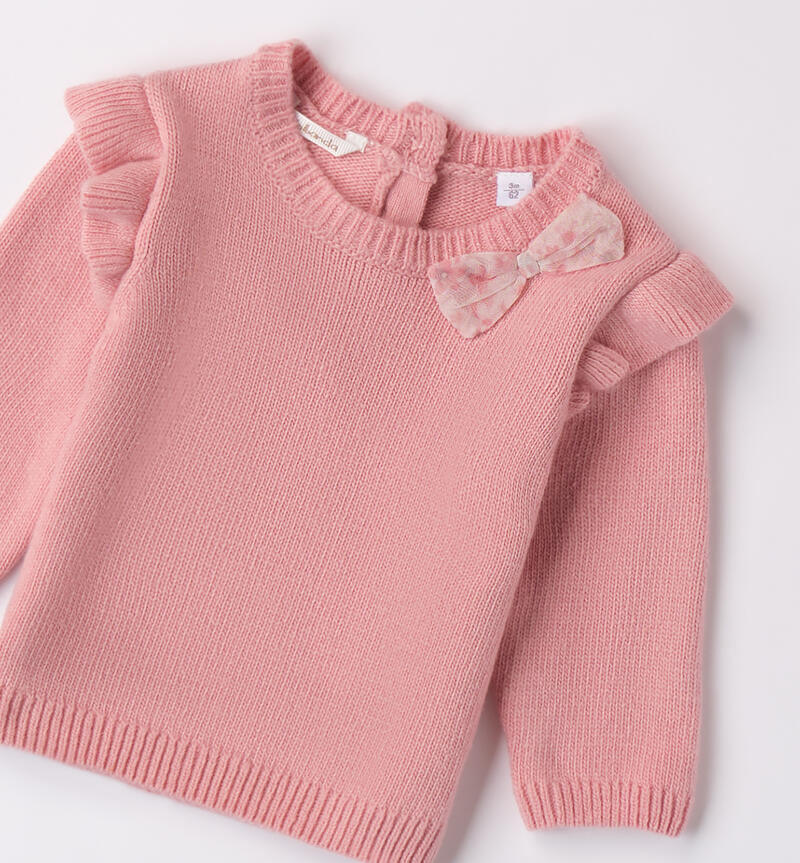 Maglione bimba con fiocco
 ROSA-2524