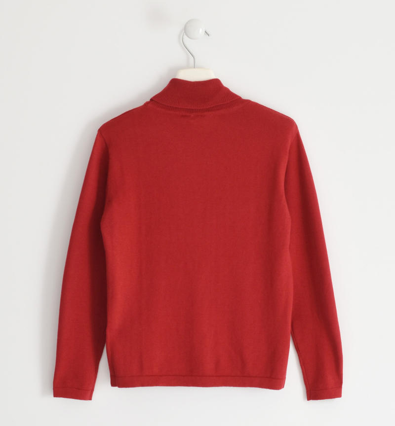 Maglione collo alto ragazzo da 8 a 16 anni Sarabanda ROSSO-2259