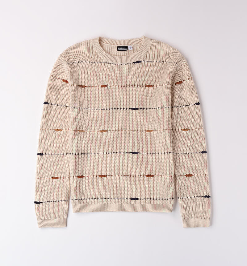 Maglione ragazzo Sarabanda BEIGE-0433