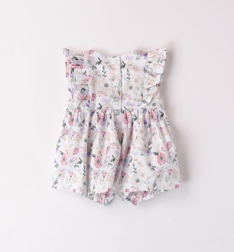 Romper for baby girls  BIANCO-ROSA-6AAU