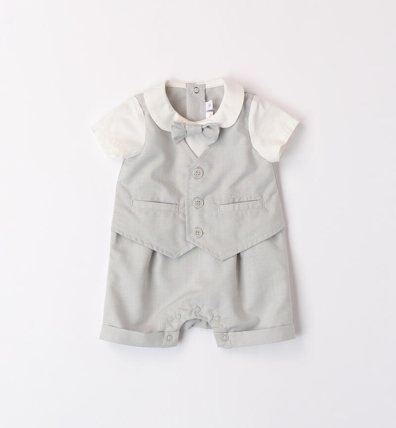 Baby boys' summer romper GRIGIO PERLA-0511