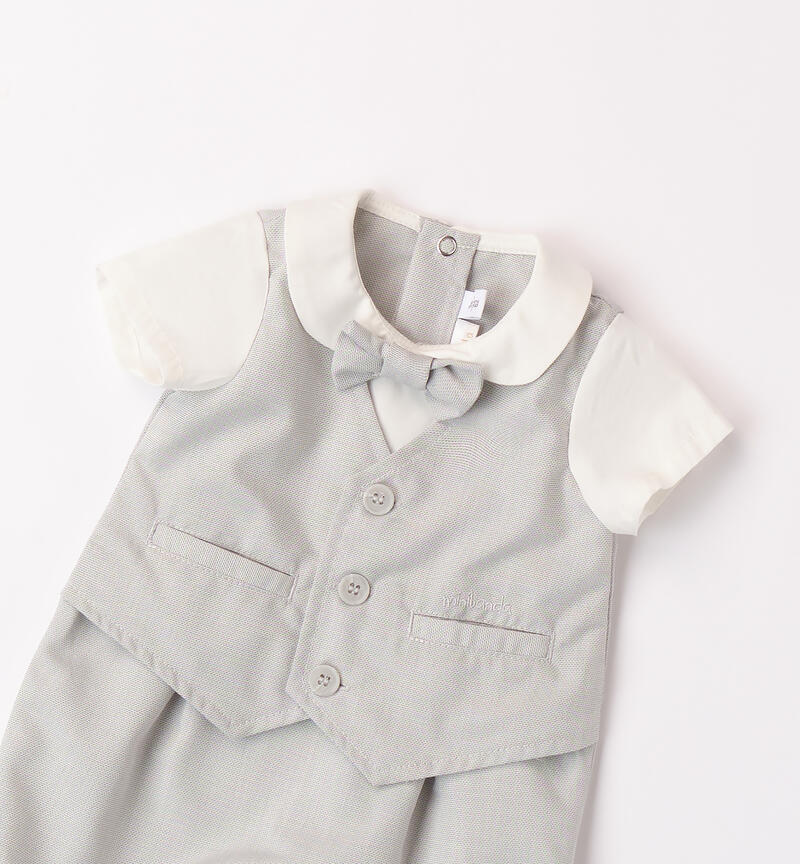 Baby boys' summer romper GRIGIO PERLA-0511