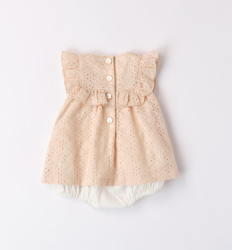 Baby girls' romper BEIGE-1033