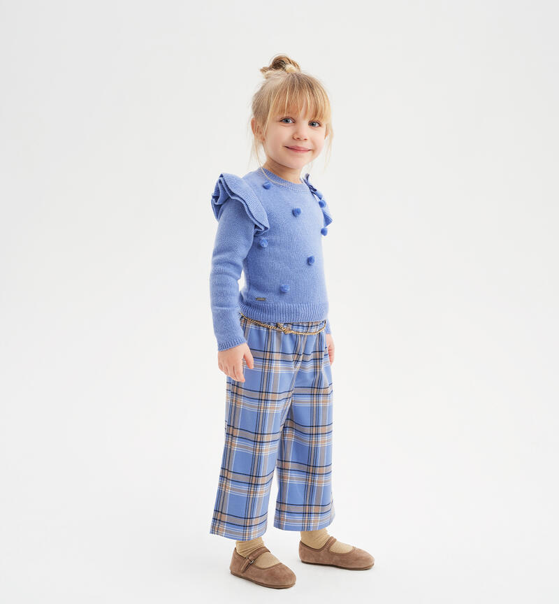 Pantalone a quadri per bambina da 9 mesi a 8 anni Sarabanda AVION-3621