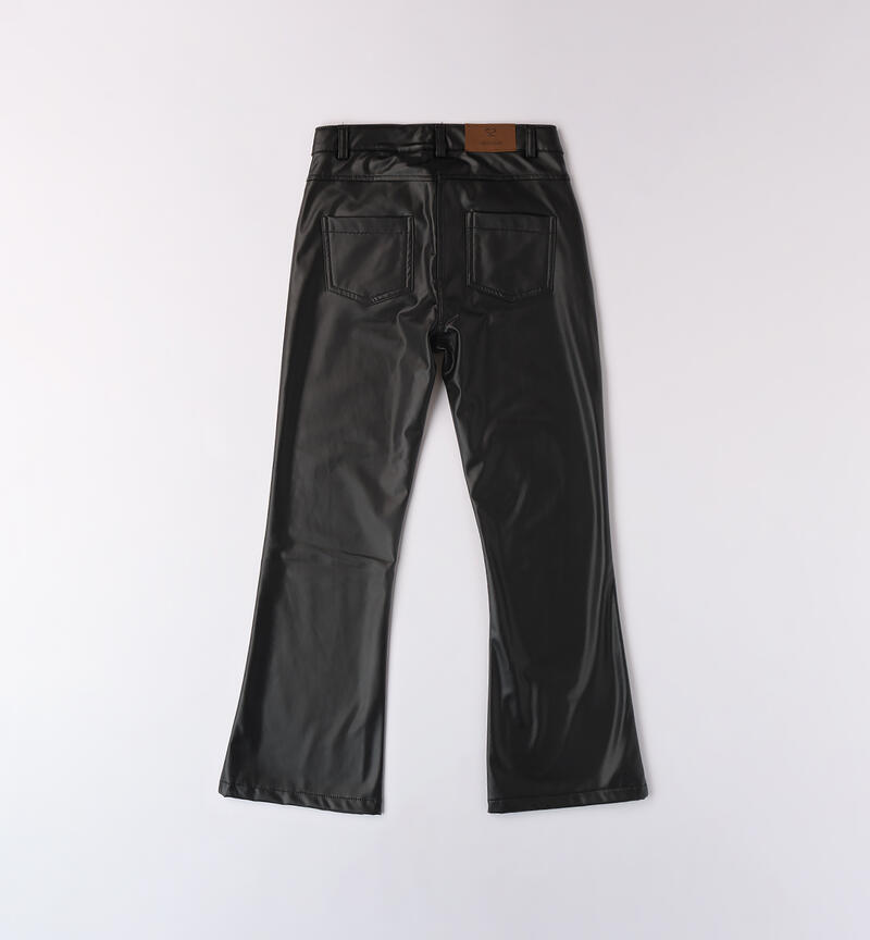 Pantalone a zampa ragazza NERO-0658