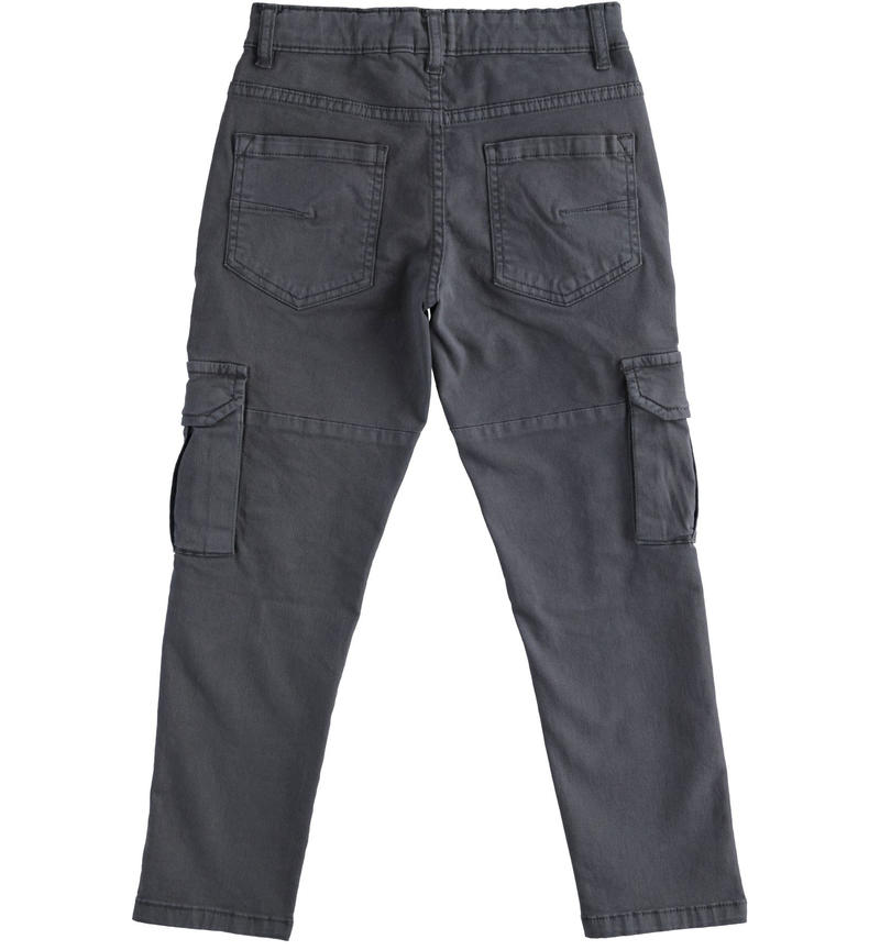 Pantalone cargo per ragazzo da 8 a 16 anni Sarabanda GRIGIO SCURO-0566