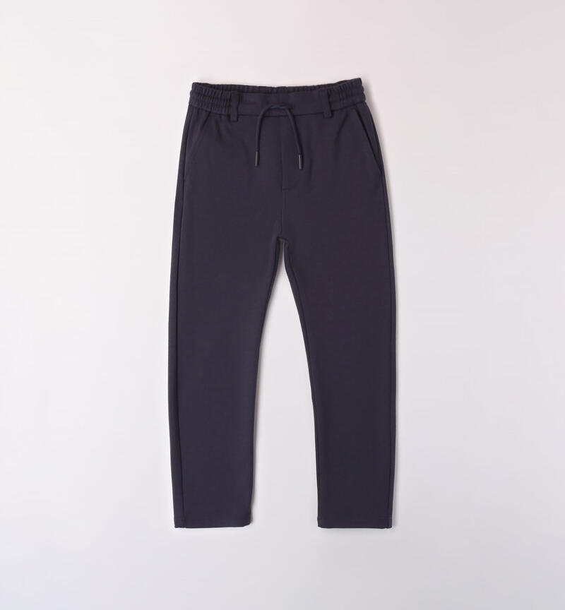 Sarabanda carrot trousers for boys from 8 to 16 years NAVY-3854