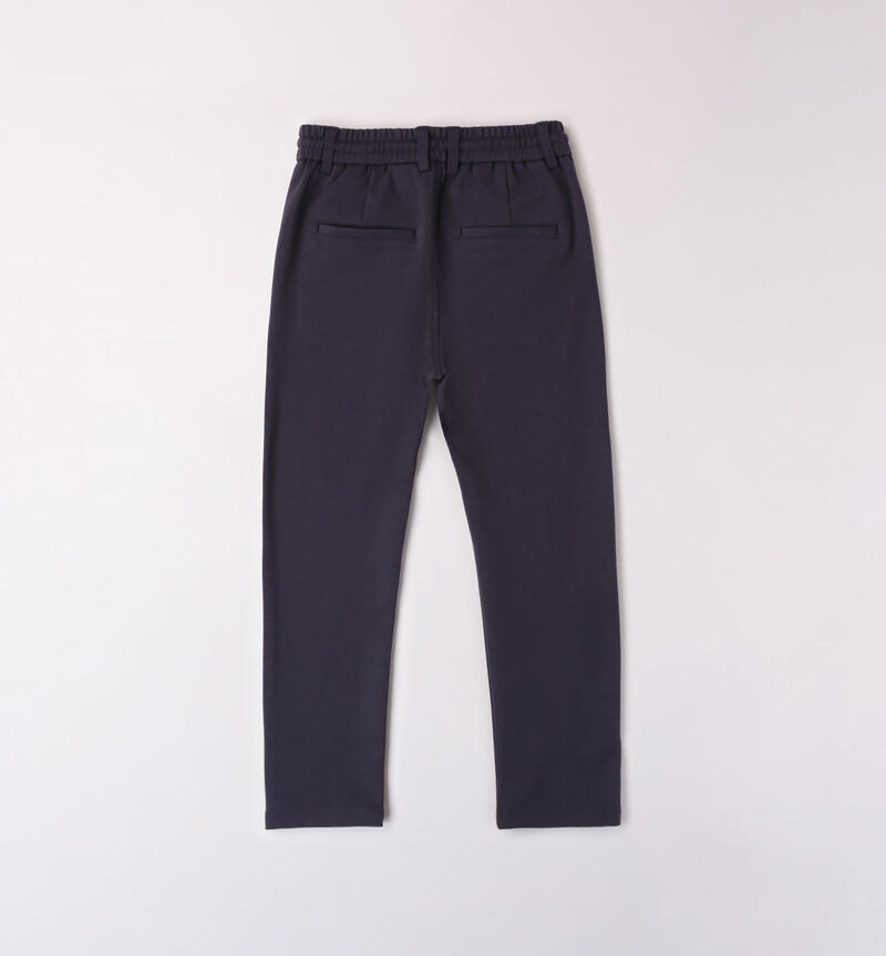 Sarabanda carrot trousers for boys from 8 to 16 years NAVY-3854