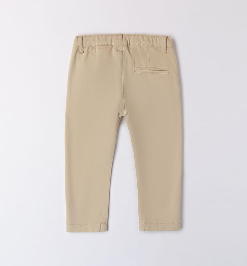 Boys' classic trousers  BEIGE-0435