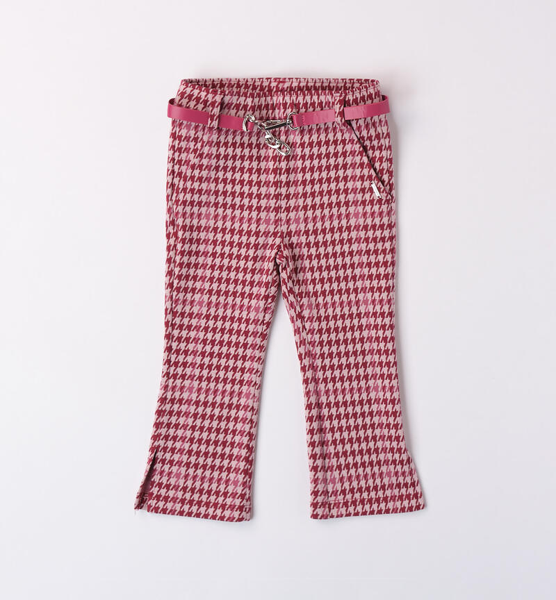 Pantalone con cintura per bambina da 9 mesi a 8 anni Sarabanda MAUVE-2783