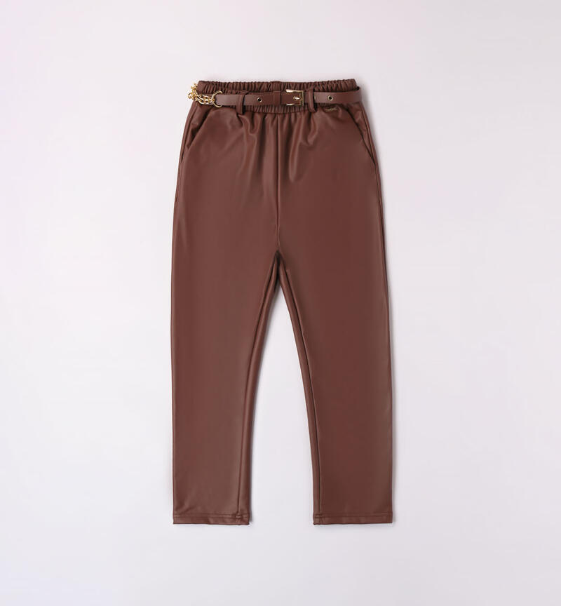 Pantalone con cintura per ragazza da 8 a 16 anni Sarabanda CHOCOLATE-1214