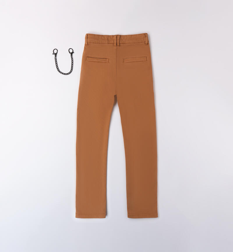 Pantalone con portachiavi per ragazzo BEIGE SCURO-0811