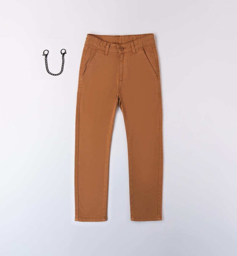 Pantalone con portachiavi per ragazzo BEIGE SCURO-0811