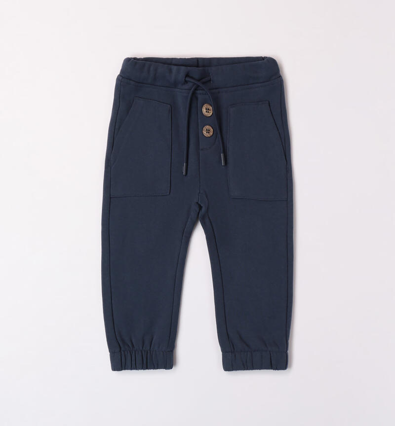 Pantalone con tasconi per bambino da 9 mesi a 8 anni Sarabanda BLU NAVY-3986