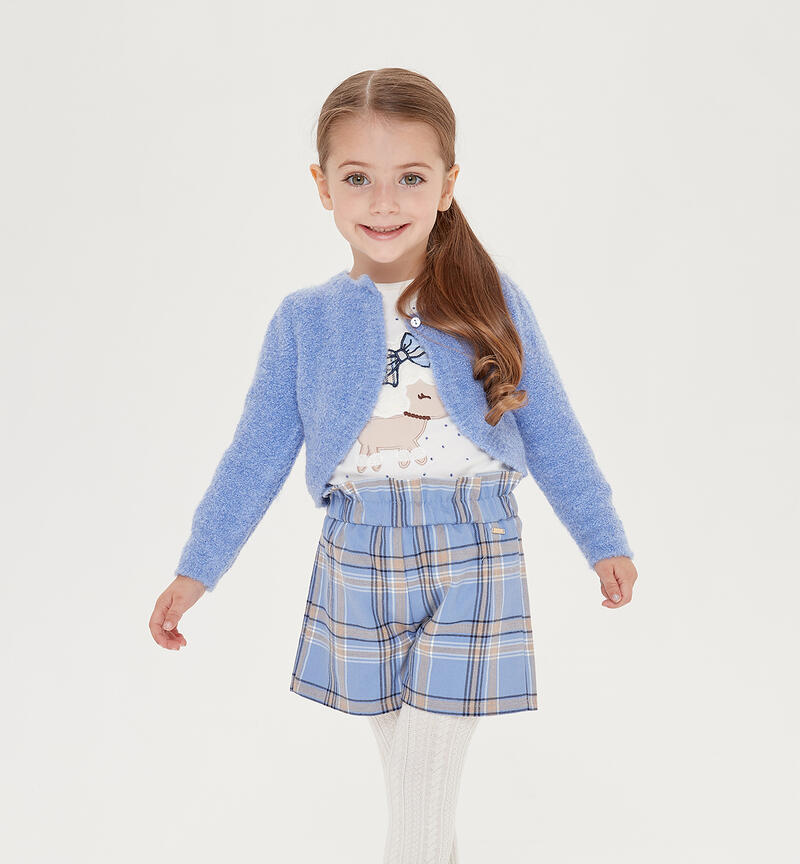 Pantalone corto scozzese per bambina da 9 mesi a 8 anni Sarabanda AVION-3621