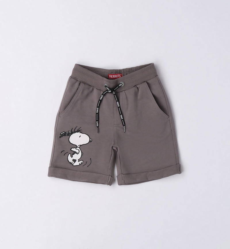 Pantalone corto Snoopy per bambino da 9 mesi a 8 anni Sarabanda GRIGIO SCURO-0564