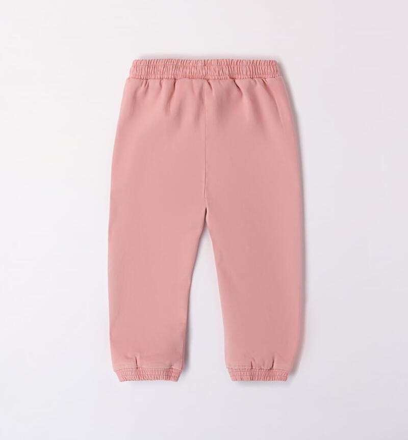 Pantalone in cotone per bambina da 9 mesi a 8 anni Sarabanda ROSA-3031