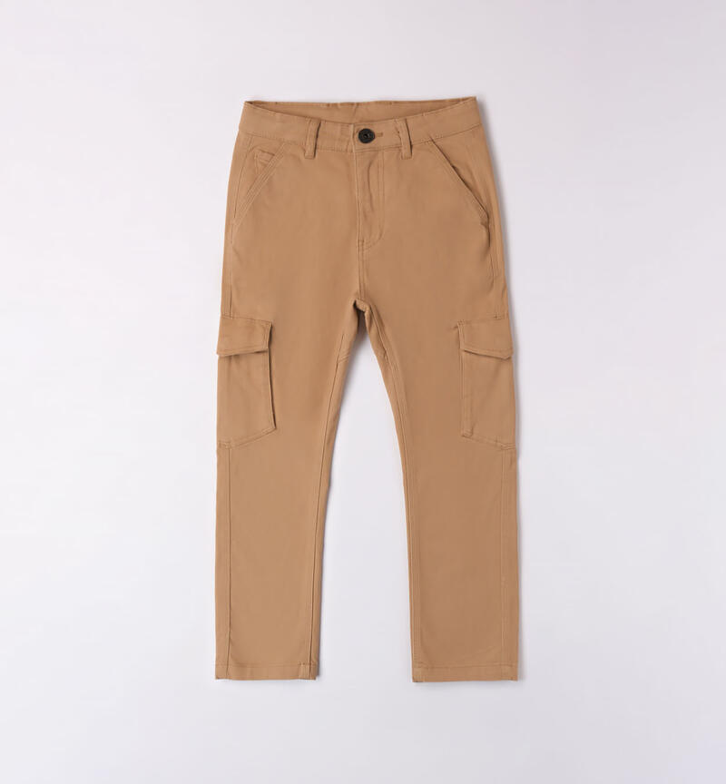 Pantalone in cotone per ragazzo da 8 a 16 anni Sarabanda BEIGE-0747