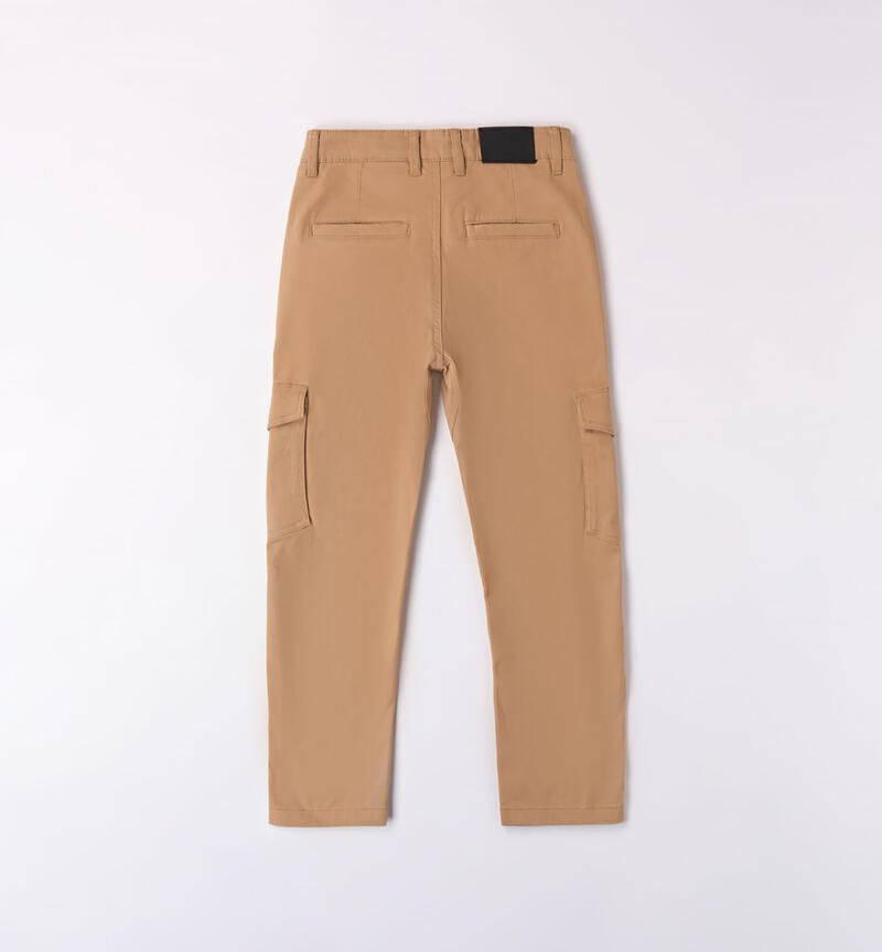 Pantalone in cotone per ragazzo da 8 a 16 anni Sarabanda BEIGE-0747
