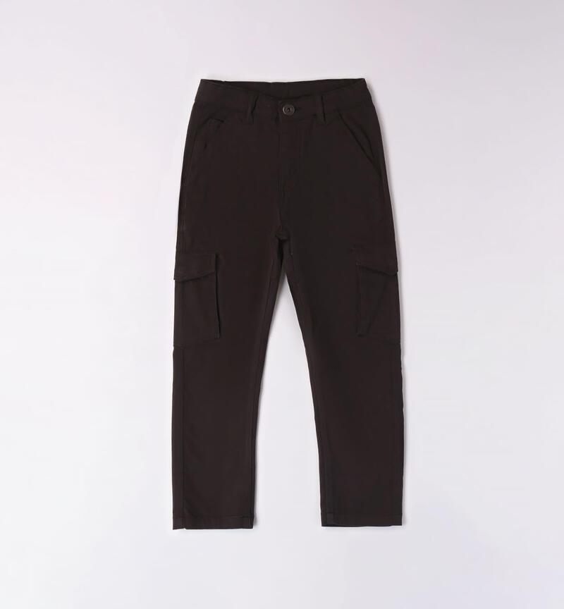 Pantalone in cotone per ragazzo da 8 a 16 anni Sarabanda NERO-0658