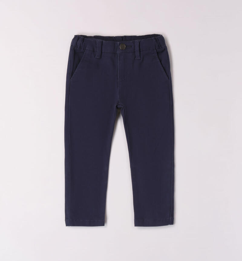 Sarabanda twill trousers for boys from 9 months to 8 years NAVY-3854