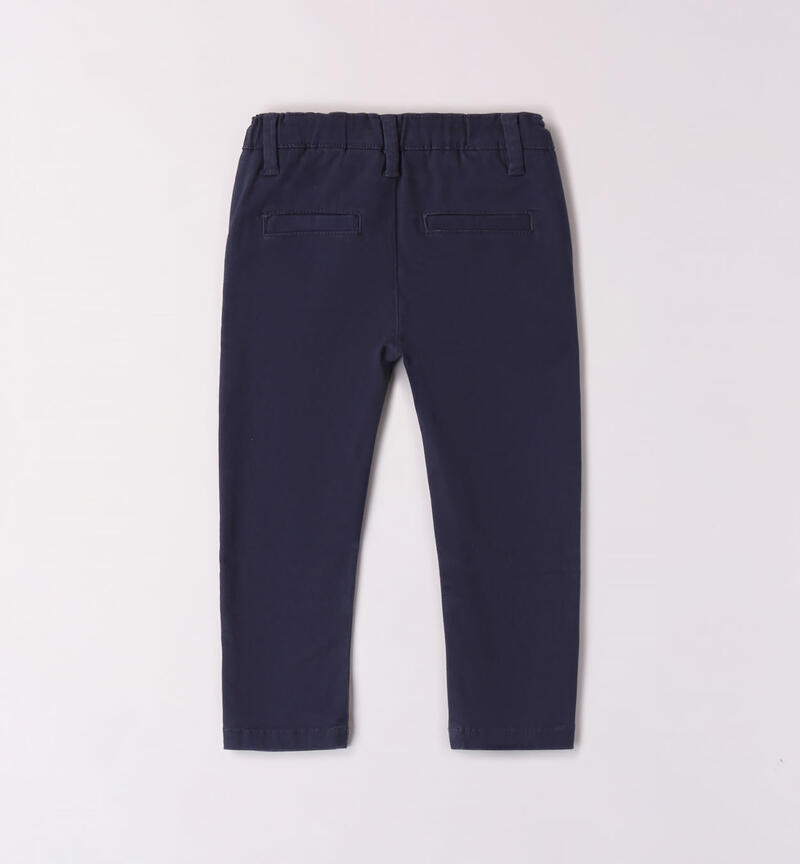 Sarabanda twill trousers for boys from 9 months to 8 years NAVY-3854