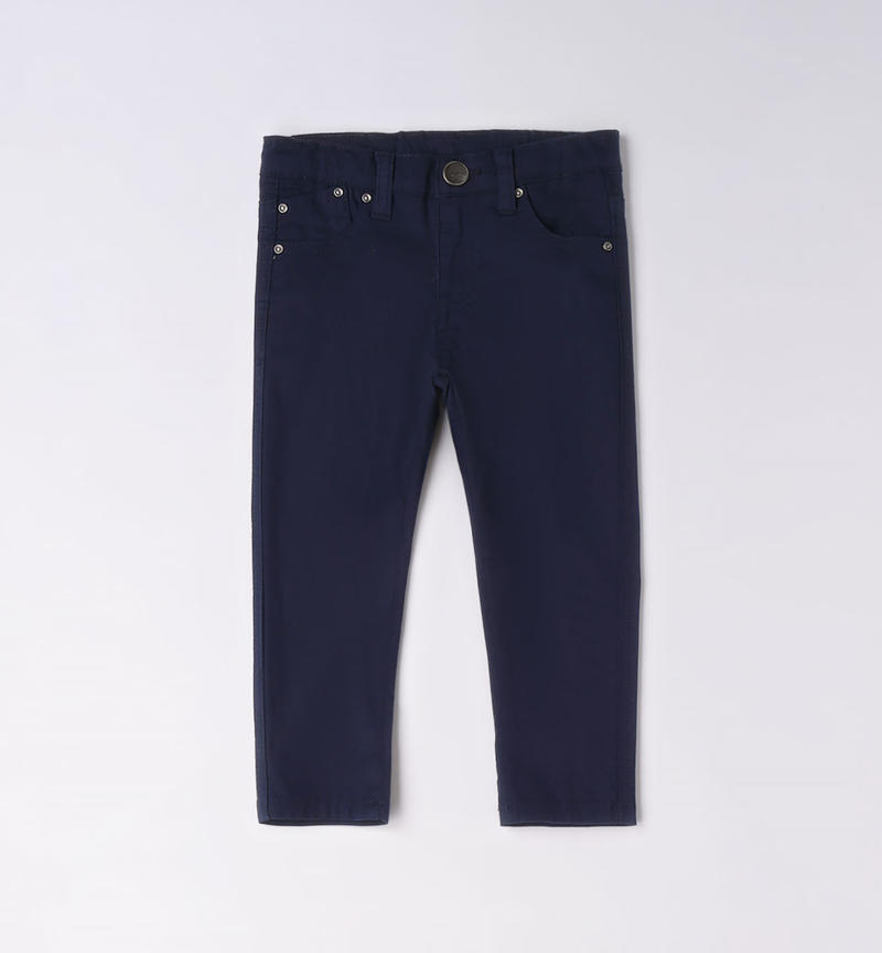 Pantalone lungo in cotone per bambino da 9 mesi a 8 anni Sarabanda NAVY-3854