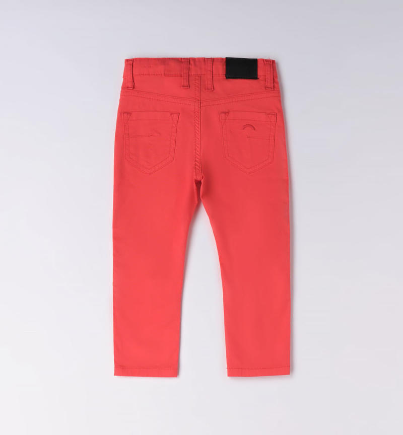 Pantalone lungo in cotone per bambino da 9 mesi a 8 anni Sarabanda ROSSO-2152