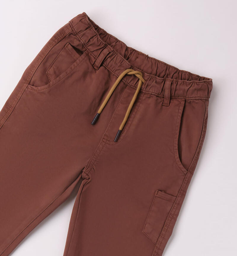 Pantalone marrone per ragazzo da 8 a 16 anni Sarabanda MARRONE-0825