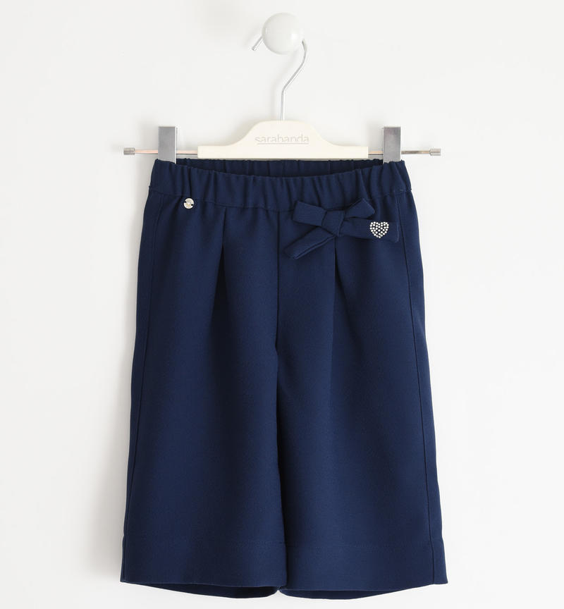 Pantalone modello palazzo in crêpe per bambina da 6 mesi a 7 anni Sarabanda NAVY-3854