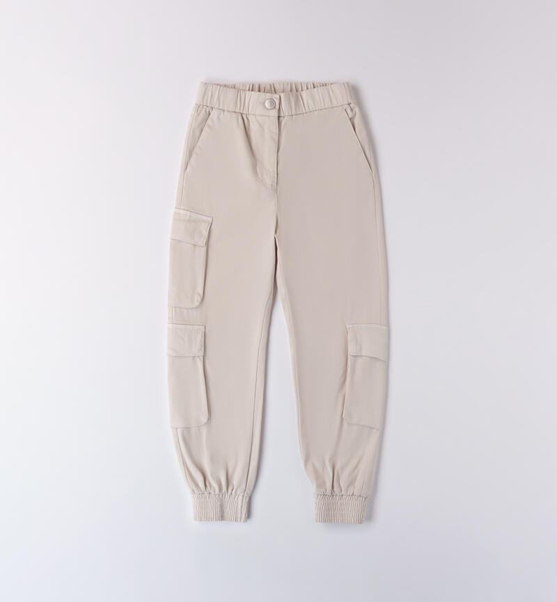 Cargo pants for girls GRIGIO-0561