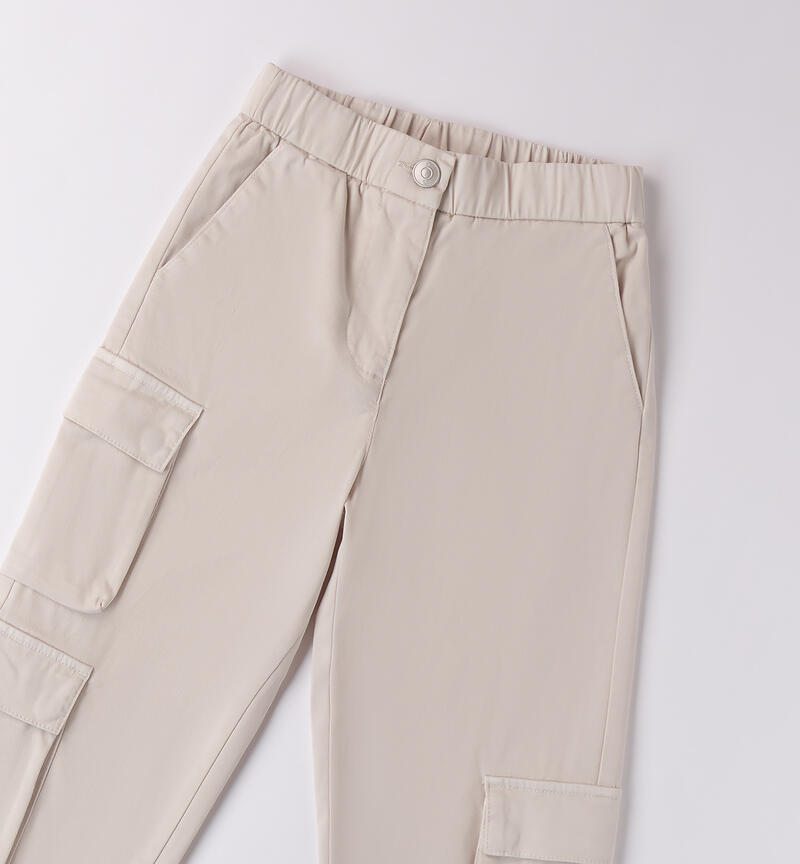 Cargo pants for girls GRIGIO-0561